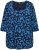 Ulla Popken Scribble Print Square Neck 3/4 Sleeve Tee Navy - Apdrukāti T-krekli sievietēm - 
