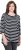 Ulla Popken Striped 3/4 Sleeve A-Line Tee Black - T-krekli - 
