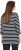 Ulla Popken Striped 3/4 Sleeve A-Line Tee Black - T-krekli - 