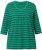 Ulla Popken Striped 3/4 Sleeve A-Line Tee Moss Green - T-krekli - 