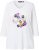 Ulla Popken Casual Mood Floral V-Neck Tee Off-White - T-krekli - 