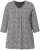Ulla Popken Floral A-Line 3/4 Sleeve Tee Black - Ulla Popken - 