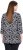 Ulla Popken Graphic Flower A-Line 3/4 Sleeve Tee Black - T-krekli - 