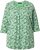 Ulla Popken Graphic Flower A-Line 3/4 Sleeve Tee Apple Green - T-krekli - 