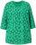 Ulla Popken Graphic Flower A-Line 3/4 Sleeve Tee Moss Green - T-krekli - 