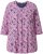 Ulla Popken Graphic Flower A-Line 3/4 Sleeve Tee Pink - T-krekli - 