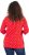 Ulla Popken Minimal Floral Print 3/4 Sleeve Tee Neon Red - Apdrukāti T-krekli sievietēm - 