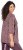 Ulla Popken Mixed Pattern Stripe 3/4 Sleeve Tee Dark Cherry Red - T-krekli - 