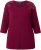 Ulla Popken Flower Epaulet 3/4 Sleeve Top Dark Cherry Red - Apdrukāti T-krekli sievietēm - 