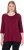 Ulla Popken Flower Epaulet 3/4 Sleeve Top Dark Cherry Red - Apdrukāti T-krekli sievietēm - 