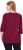 Ulla Popken Flower Epaulet 3/4 Sleeve Top Dark Cherry Red - Apdrukāti T-krekli sievietēm - 