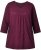 Ulla Popken Flower Print 3/4 Sleeve Tee Dark Ruby - T-krekli - 