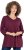Ulla Popken Flower Print 3/4 Sleeve Tee Dark Ruby - T-krekli - 