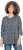 Ulla Popken Graphic Print Pleated 3/4 Sleeve Tee Atlantic Blue - T-krekli - 