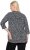 Ulla Popken Snowflake Print 3/4 Sleeve Tee Black - T-krekli - 