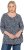 Ulla Popken Snowflake Print 3/4 Sleeve Tee Navy - T-krekli - 