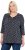 Ulla Popken Gingerbread Print 3/4 Sleeve Tee Navy - T-krekli - 
