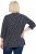 Ulla Popken Gingerbread Print 3/4 Sleeve Tee Navy - T-krekli - 