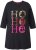 Ulla Popken Ho Ho Ho 3/4 Sleeve Graphic Tunic Tee Black - T-krekli - 