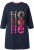 Ulla Popken Ho Ho Ho 3/4 Sleeve Graphic Tunic Tee Navy - T-krekli - 