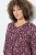 Ulla Popken Ribbon Print 3/4 Sleeve Asymmetric Tee Plum - Apdrukāti T-krekli sievietēm - Sieviešu T-krekli ar apdruku