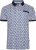 Kam Jeans 5526 AOP Diamond Jersey Polo with Contracts Collar/Cuffs Navy - Polo krekli - Polo krekli - 2XL-8XL