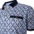 Kam Jeans 5526 AOP Diamond Jersey Polo with Contracts Collar/Cuffs Navy - Polo krekli - Polo krekli - 2XL-8XL