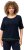Ulla Popken Classic Fit Half-Sleeve Crew Neck T-shirt With Hem Inscription Navy Blue - Apdrukāti T-krekli sievietēm - 