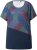 Ulla Popken Quick Drying Geometric Print Short Sleeve Tee Navy Blue - Apdrukāti T-krekli sievietēm - 