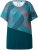 Ulla Popken Quick Drying Geometric Print Short Sleeve Tee Dark Petrol - Apdrukāti T-krekli sievietēm - 