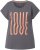 Ulla Popken LOVE Short Sleeve Graphic Tee Graphite Grey - Apdrukāti T-krekli sievietēm - 