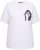Ulla Popken Embroidered Face Motif Short Sleeve V-Neck Tee Light Grey Melange - Apdrukāti T-krekli sievietēm - 