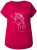 Ulla Popken Metallic Animal Cap Sleeve Graphic Tee Dark Raspberry - Apdrukāti T-krekli sievietēm - 