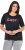 Ulla Popken Easy Short Sleeve Acid Wash Graphic Tee Black - Apdrukāti T-krekli sievietēm - 