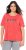 Ulla Popken Easy Short Sleeve Acid Wash Graphic Tee Light Red - Apdrukāti T-krekli sievietēm - 
