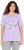 Ulla Popken Metallic Feather Short Sleeve Graphic Tee Lavender - Apdrukāti T-krekli sievietēm - 