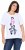 Ulla Popken Flocked Short Sleeve Graphic Tee Snow White - Apdrukāti T-krekli sievietēm - 