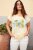 Ulla Popken Striped Short Sleeve Citrus Graphic Tee Sun Yellow - Apdrukāti T-krekli sievietēm - 