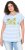 Ulla Popken Striped Short Sleeve Citrus Graphic Tee Light Blue - Apdrukāti T-krekli sievietēm - 