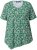 Ulla Popken Floral Pointed Hem Short Sleeve Tee Green - Apdrukāti T-krekli sievietēm - 