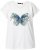 Ulla Popken Free Spirit Butterfly Cap Sleeve Graphic Tee Off-White - Apdrukāti T-krekli sievietēm - 