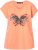 Ulla Popken Free Spirit Butterfly Cap Sleeve Graphic Tee Coral - Apdrukāti T-krekli sievietēm - 