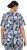 Ulla Popken Feather Print Short Sleeve V-Neck Tee Ink Blue - Apdrukāti T-krekli sievietēm - 
