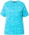 Ulla Popken Abstract Animal Print Short Sleeve Tee Deep Aqua - Apdrukāti T-krekli sievietēm - 