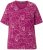Ulla Popken Abstract Animal Print Short Sleeve Tee Magnolia Red - Apdrukāti T-krekli sievietēm - 