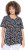 Ulla Popken Bow Print Short Sleeve Pointed Hem Tee Black - Apdrukāti T-krekli sievietēm - 