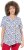 Ulla Popken Bow Print Short Sleeve Pointed Hem Tee Snow White - Apdrukāti T-krekli sievietēm - 
