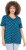Ulla Popken Tile Print Short Sleeve Pleated Tee Teal - Apdrukāti T-krekli sievietēm - 