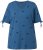 Ulla Popken Bow Print Split Sleeve Tee Indigo Denim - Apdrukāti T-krekli sievietēm - 