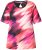 Ulla Popken Cutout Abstract Print Short Sleeve Tee Hibiscus Red - Apdrukāti T-krekli sievietēm - 